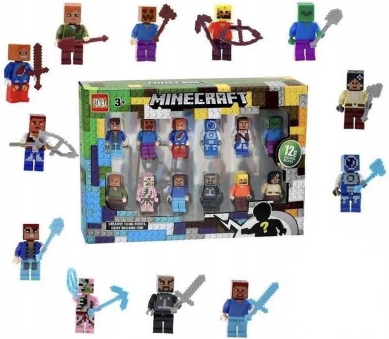 Голям комплект фигурки Майнкрафт/Minecraft фигури