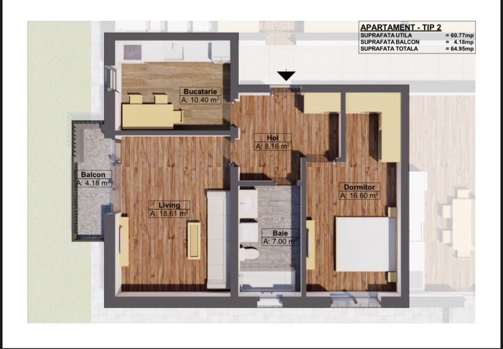 Vând Apartament 2 Cam Strada Trifoiului Dobroesti Fundeni