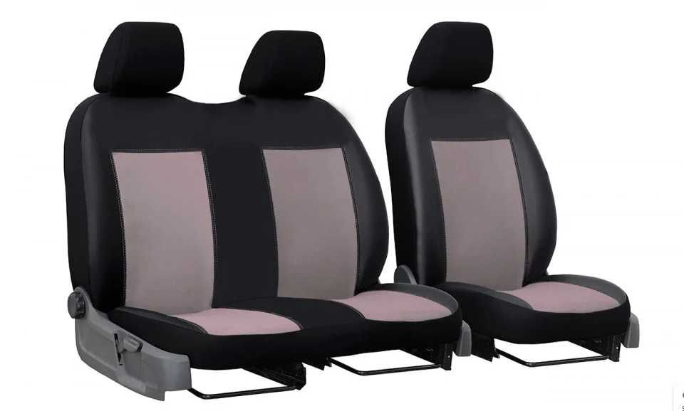 Set huse scaune auto, universale, fata 2+1, material jacquard, negru