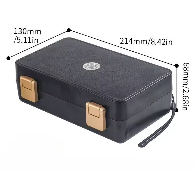 Преносим хумидор за 10 пури с хигрометър – водоустойчив Travel Humidor