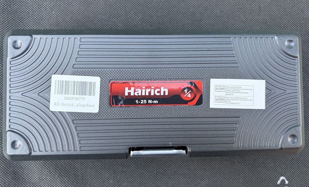 Динамометричен ключ комплект с битове 1/4 “ 1-25 Nm