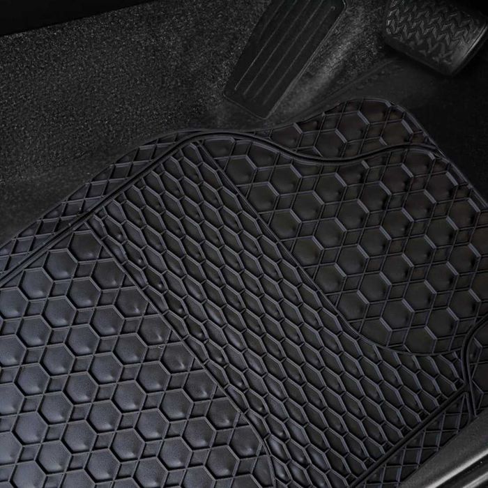 Универсални гумени Стелки за кола 4 броя - Черни.