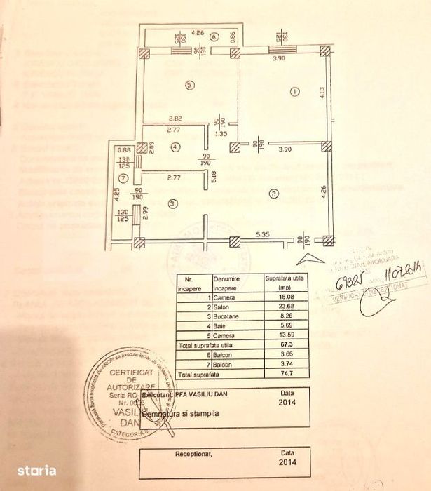 Apartament 3 camere, parcare 2 balcoane - complex rezidential Valea Ad