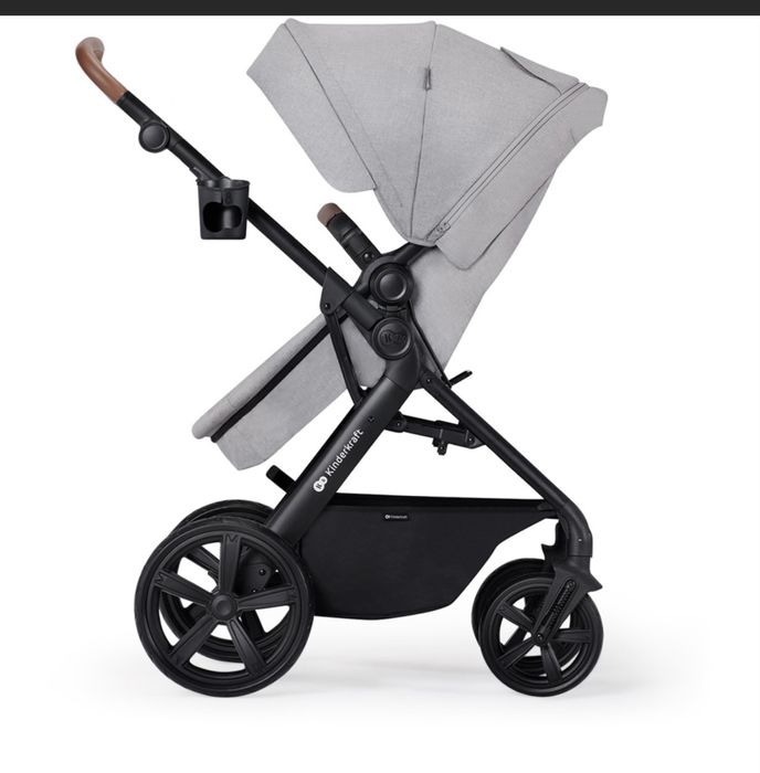 Carucior 3 in 1 KINDERKRAFT A-Tour gri-negru - stare excelenta