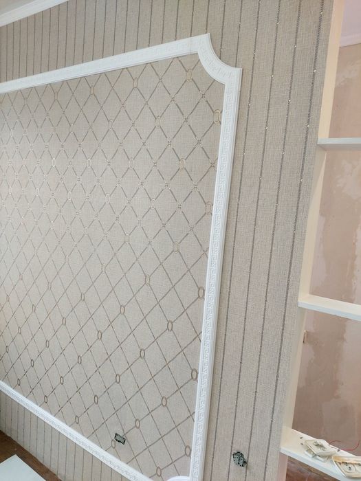 Поклейка Обоев Галтелей