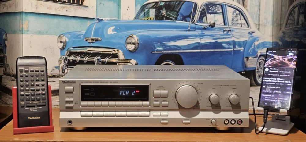 Amplificator statie amplituner receiver Technics SA-GX 230 - argintiu