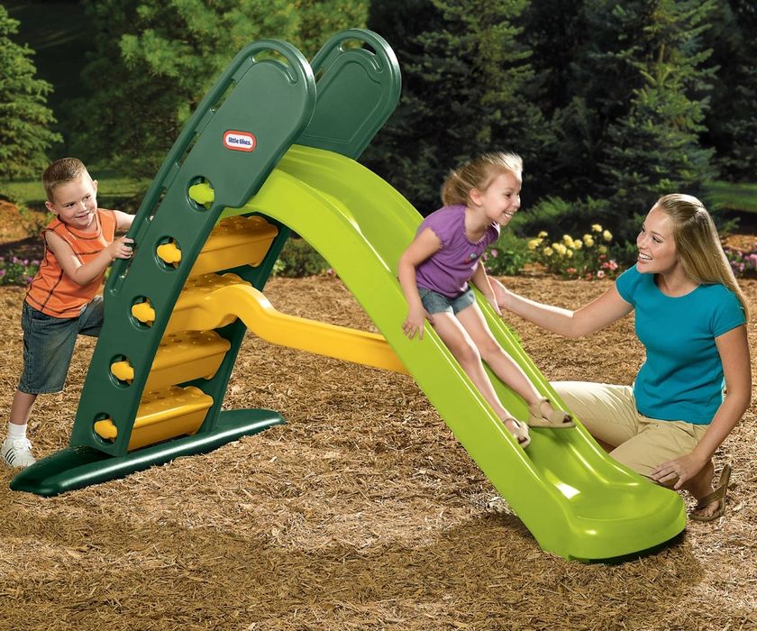 Голяма пързалка Little Tikes (жълта, зелена)