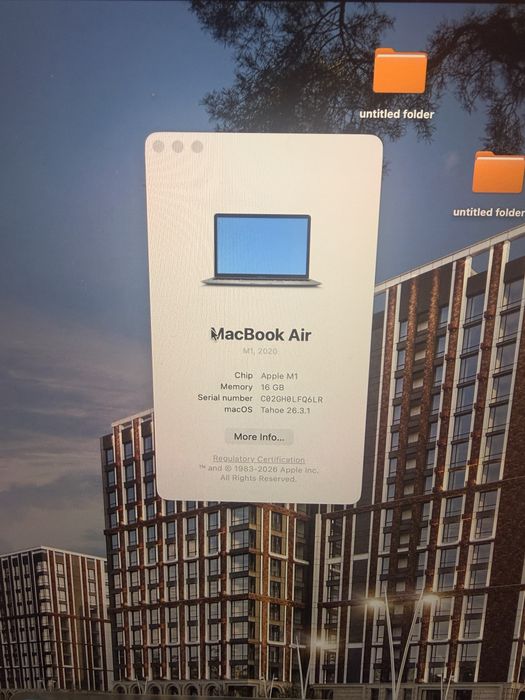 MacBook Air, M1, 2020…..