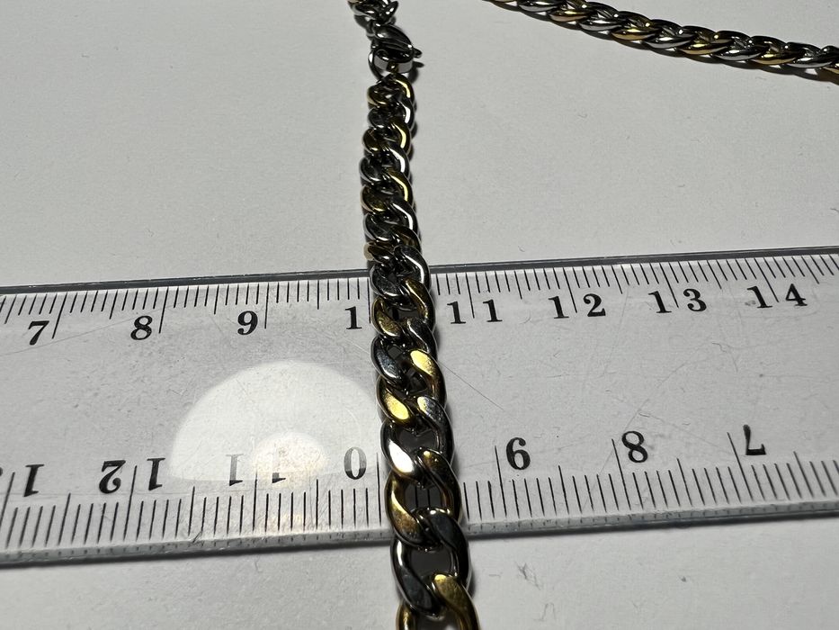 Комплект верижка и гривна – тройно позлатени в жълто и бяло злато