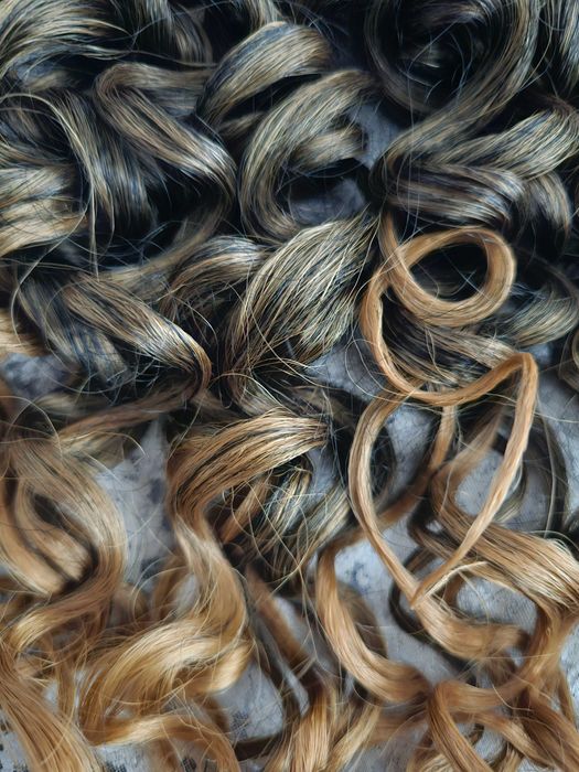 Хавайски къдрици, екстеншъни за коса, 50 см, синтетика