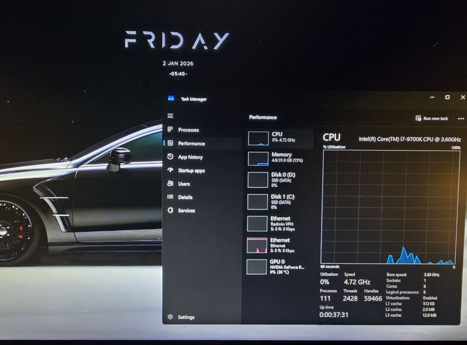 PC Gaming i7-9700K + RTX 3060 Ti TUF