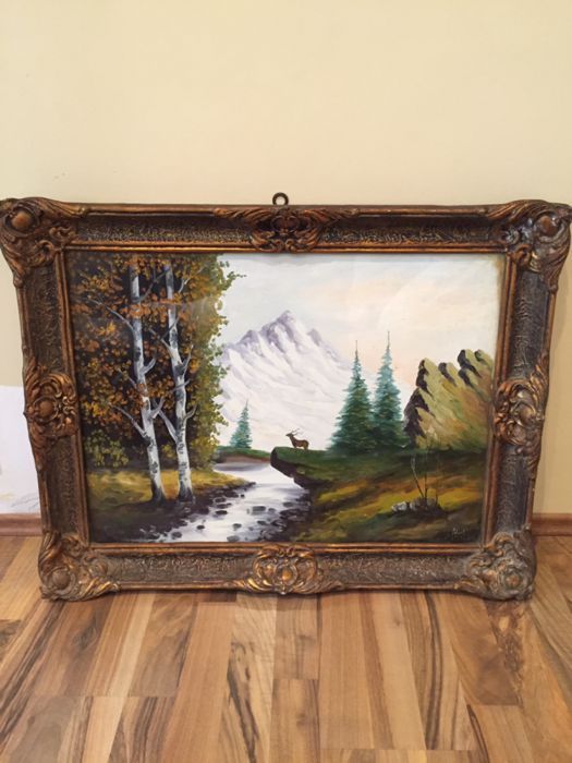 Tablou/pictura vechi/antic - impecabil