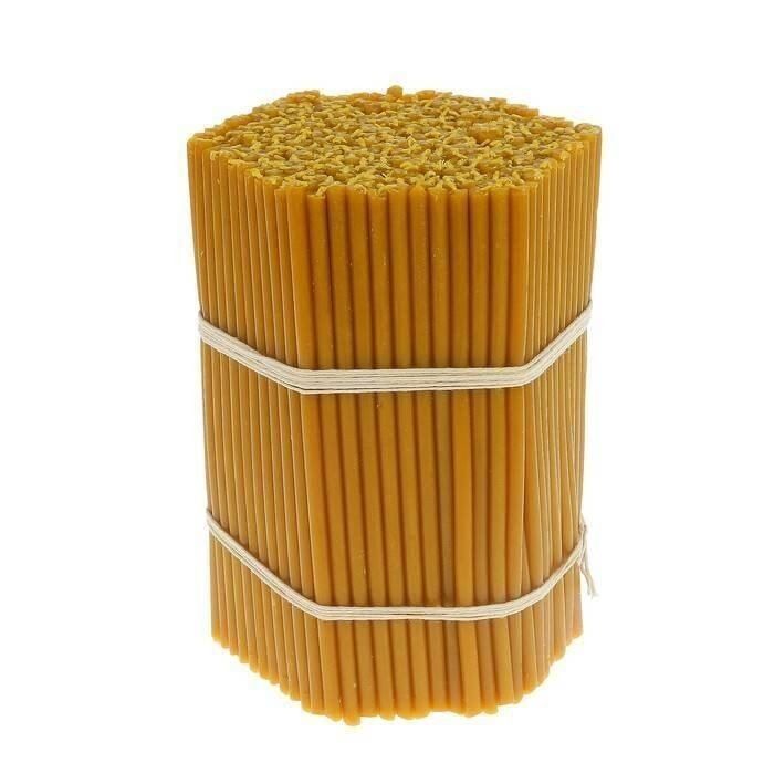 Церковные свечи из натурального пчелиного воска.    
Длина — 15