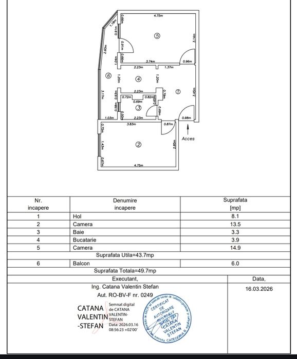 Ap. 2 camere de vânzare – călduros și luminos - pers. fizică