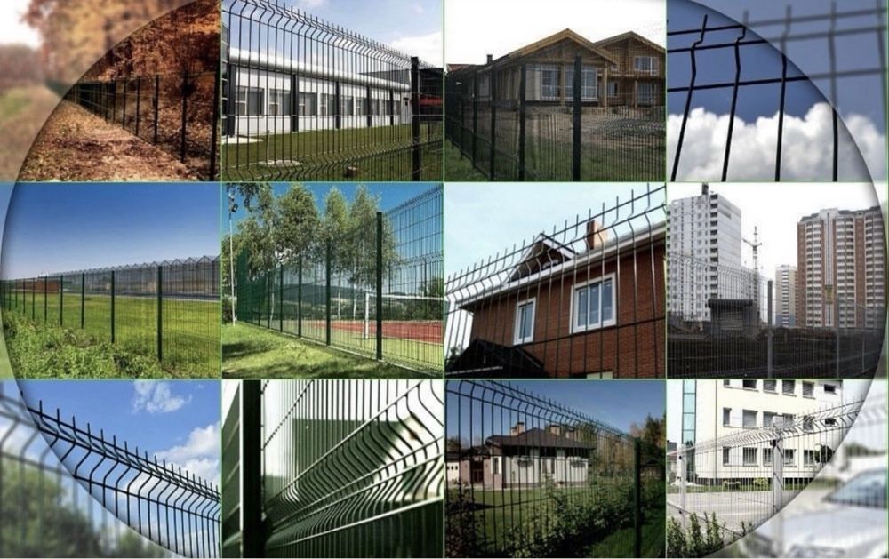 3д забор, зеленые сетки, евро сетки