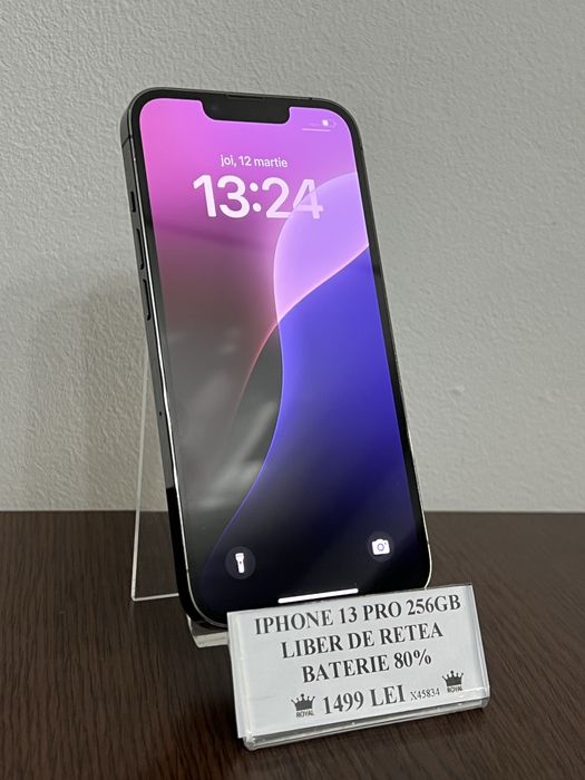 Amanet Royal CB: Iphone 13 Pro 256gb Liber de retea baterie 80