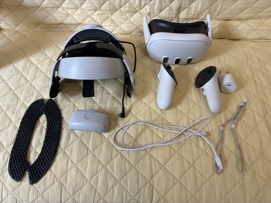 Casca VR Meta Quest 3 512GB + Curea de cap BoboVR M3 Pro