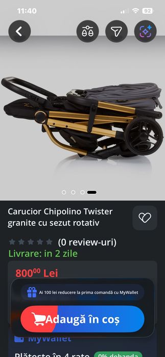 Carucior de vanzare