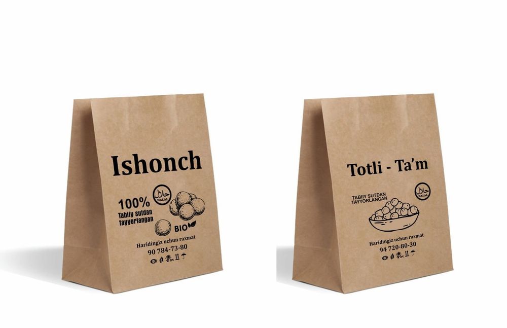 Qog'oz Kraft Upakovka Paketlar