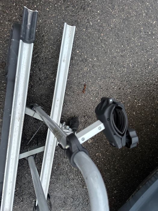 Suport pt 2 biciclete pe cârlig original aluminiu import Germania