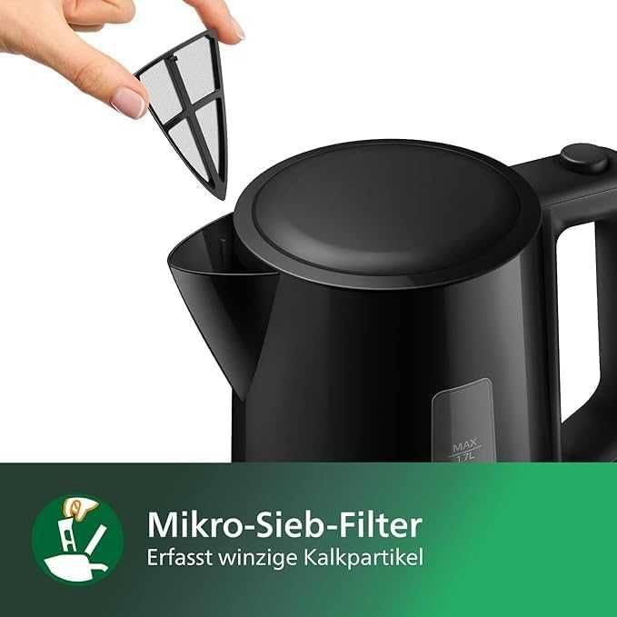 Електрическа кана Philips 1.7L (HD9318/00) Черна