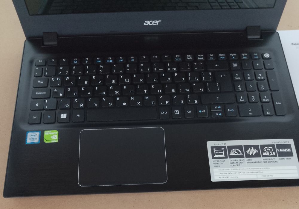 Лаптоп Acer f5 572g 15.6"