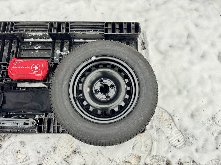 ЧИСТО НОВА Резервна гума+джанта 14цола 4x100+Авариен комплект за Opel