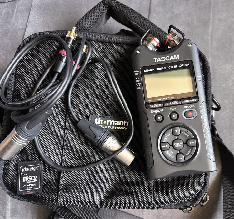 Recorder Tascam DR-40X, card 32Gb, geanta, husa