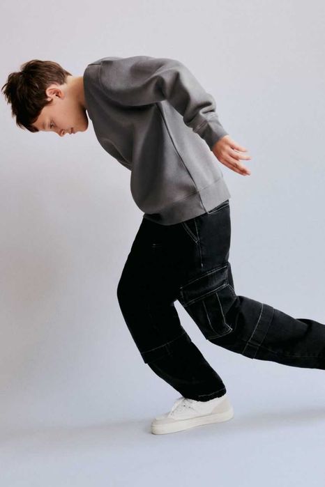 Джинсы-джогеры Zara 13-14 лет плотные  свободного кроя. Оригинал