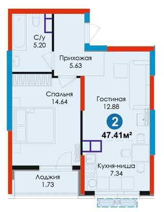 2 комнатная квартира первый взнос 10 000у.е. Алмазарский район [GS]