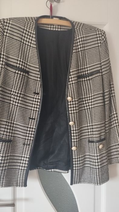 Sacou alb negru elegant