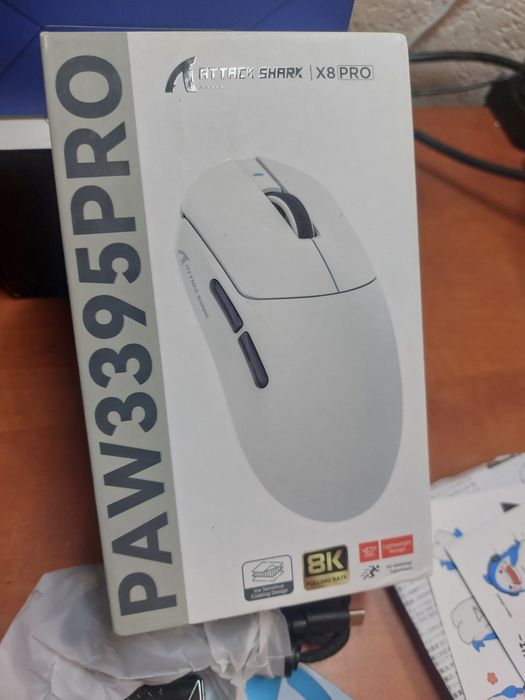 Mouse gaming competitie Atack Shark X8 Pro negru, nou la cutie,tri mod