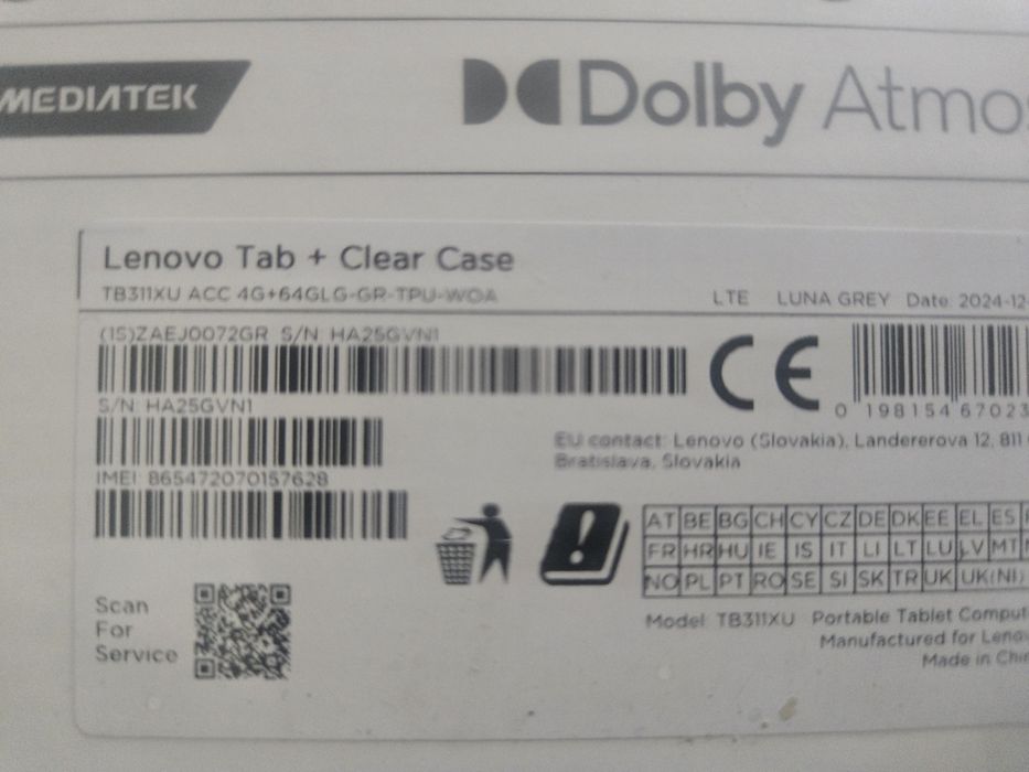 Tableta lenovo tb311xu