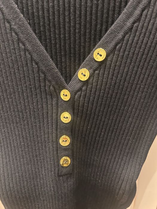 Elisabetta Franchi плативо боди с интересни ръкави и лого детайли