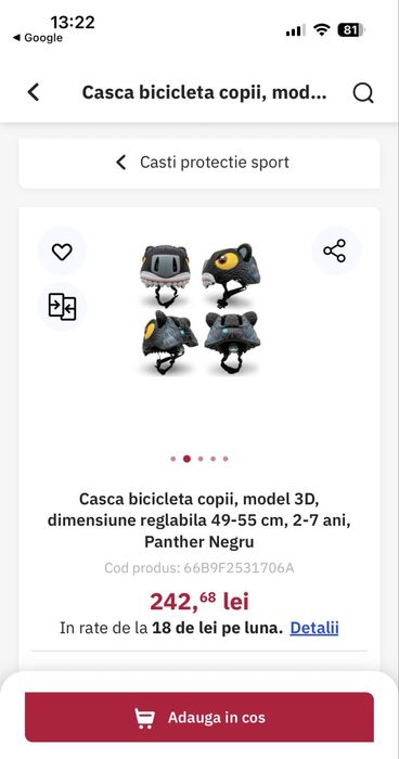 Cască Bicicleta /Role/Trotinetă  -Crazy safety