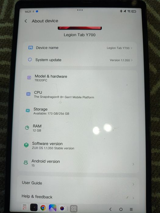 Планшет Legion tab y700