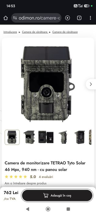 Camera de monitorizare TETRAO Tyto Solar 46 Mpx