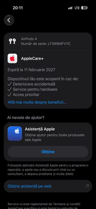 Air Pods 4 originale, cu noise cancelling si incarcare magsafe