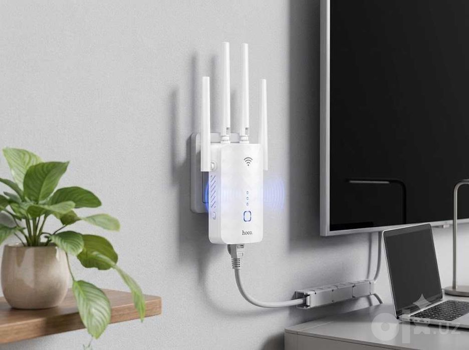 HOCO HI35 - Мощный Wi-Fi усилитель 300Mbps с 4 антеннами!