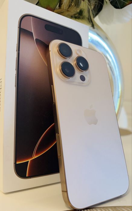 De vânzare iPhone 16 Pro – 256 GB – Desert Titanium – Impecabil
