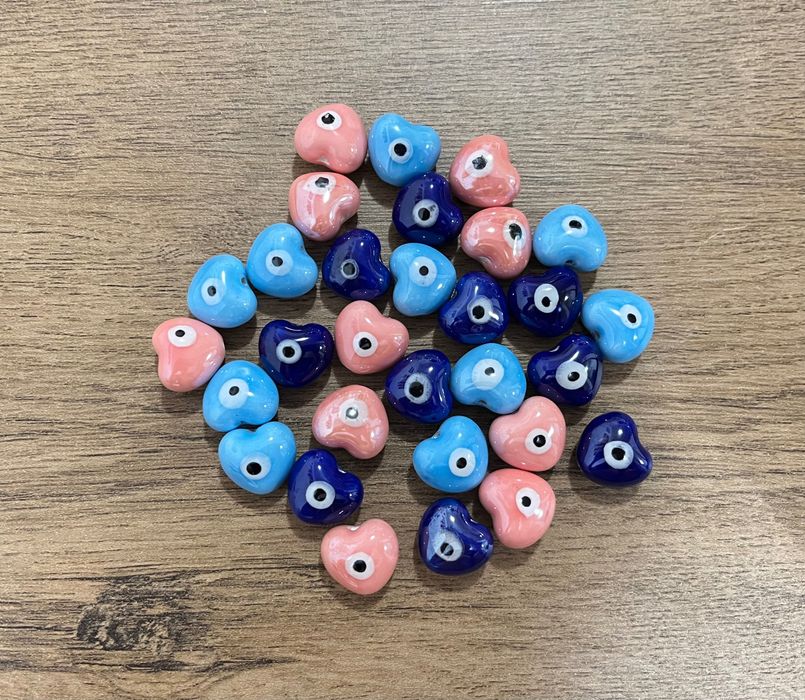 Керамични мъниста-сърца окото на Назар