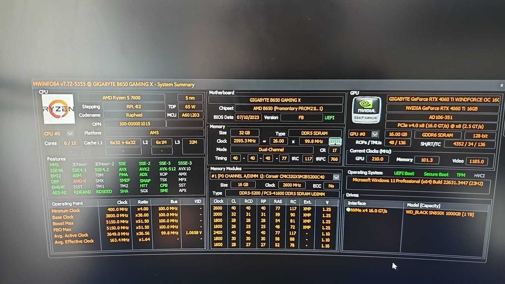 Calculator 4060Ti 32gb ram DDR5 ryzen 5 7600
