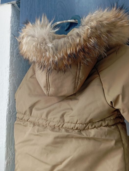 Парка детская с меховым капюшоном