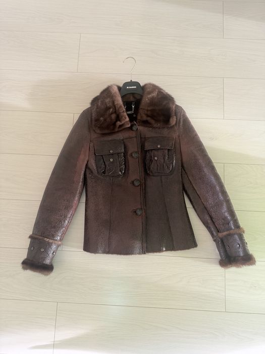 Дубленка натуральная с норкой