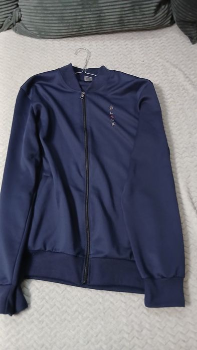 Jacheta Bluza slim-fit stil Bomber BLACK