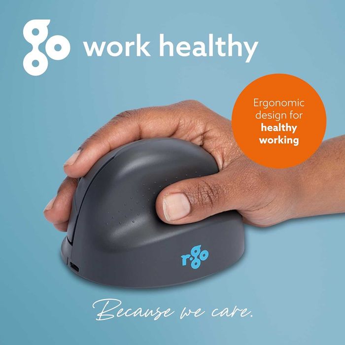 Mouse ergonomic vertical R-Go HE Basic, Bluetooth 5.0, negru