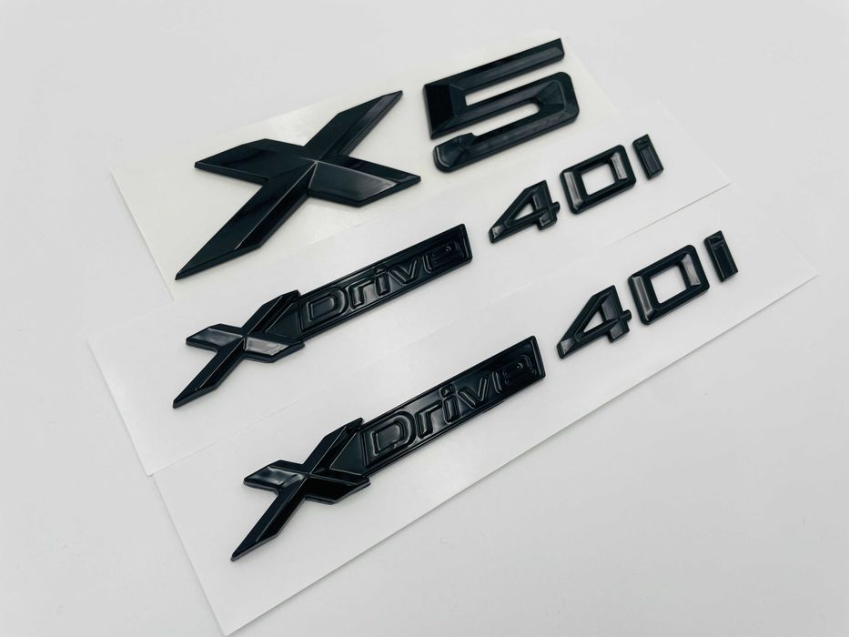Set embleme compatibile BMW X5 x-drive 40i negru
