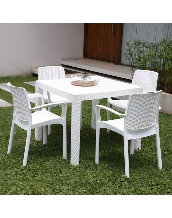 Градинска маса PVC ратан 90х90см