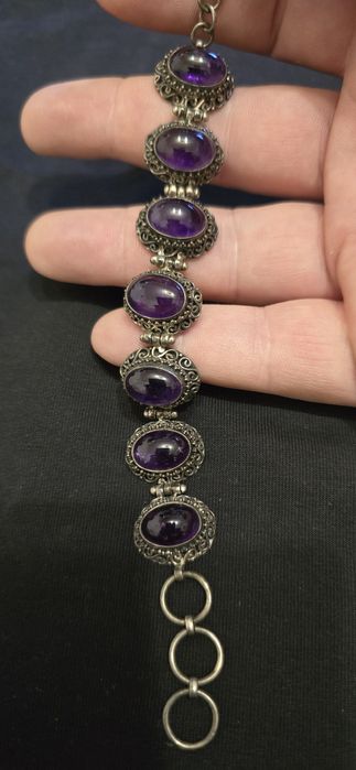 Brățară argint ametist