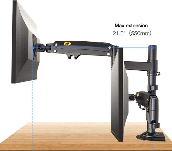 Скидка! Кронштейн для монитора , NB H-180двойной 17- 27дюймов,до 9 кг